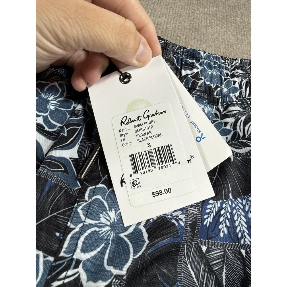 Robert Graham Board Shorts Swim Trunks Mens Small Tropical Colorful Floral Lined